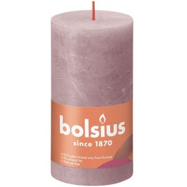 Bolsius oud roze rustiek stompkaarsen 130/68 (60 uur) Eco Shine Ash Pink