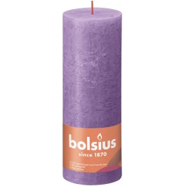 Bolsius violet rustiek stompkaarsen 190/68 (85 uur) Eco Shine Vibrant Violet