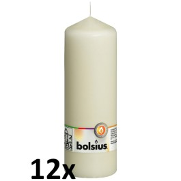 12 stuks ivoor stompkaarsen 170/70 van Bolsius extra goedkoop in een voordeel verpakking