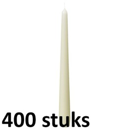 400 stuks gotisch ivoor dinerkaarsen
