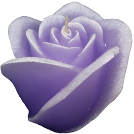 Violet roos figuurkaars met lavendel geur