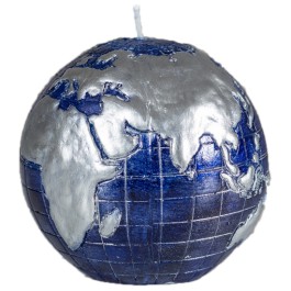 Blauw wereldbol - globe balkaars 90/100 (50 uur)