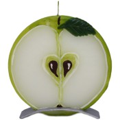 Groene appel ronde geurkaars 150/145/12 op standaard (5 uur)