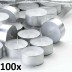 100 stuks witte 6 uur waxinelichtjes van uitstekende kwaliteit 18/38