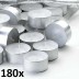 180 stuks witte 10 uur maxi waxinelichten van uitstekende kwaliteit 24/58