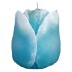 Blauwe tulp figuurkaars met tulpen geur 100/90 (35 uur)