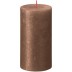 Bolsius metalliek bruin koper gelakte rustieke stompkaarsen 130/68 (60 uur) Shimmer Metallic Copper