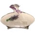 Witte lavendel provence ovale schijfkaars 90/185/12 op standaard verpakt