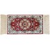 7 mm thick burgundy Persian pattern traveling size prayer mat