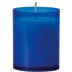 Blauwe refill relight kaarsjes in transparante houders van hoogwaardige kwaliteit